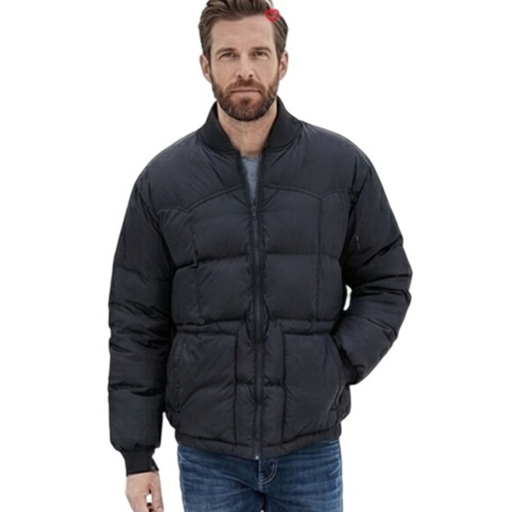 Miller‎ Outerwear Jacket Mens 3XL Black Down Puffer Bomber Quilted Full Zip Coat